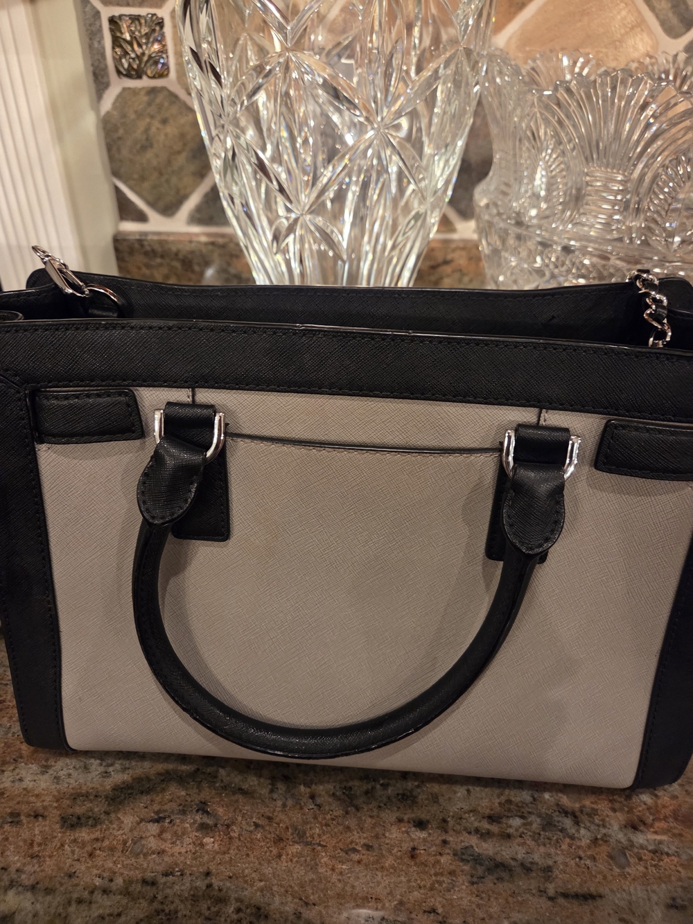 MICHAEL KORS Gray and Black Saffiano Satchel Set - Picture 7 of 13